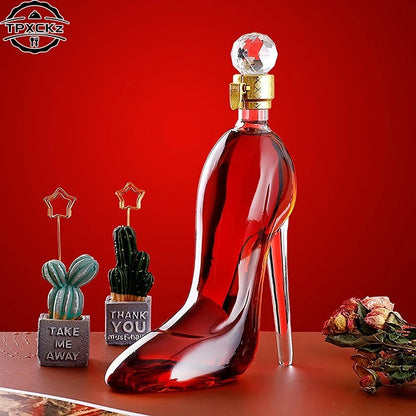 Luxury High Heel Glass Decanter