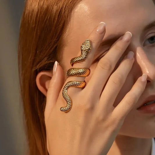 Snake Wrap Ring – Adjustable Serpent Style