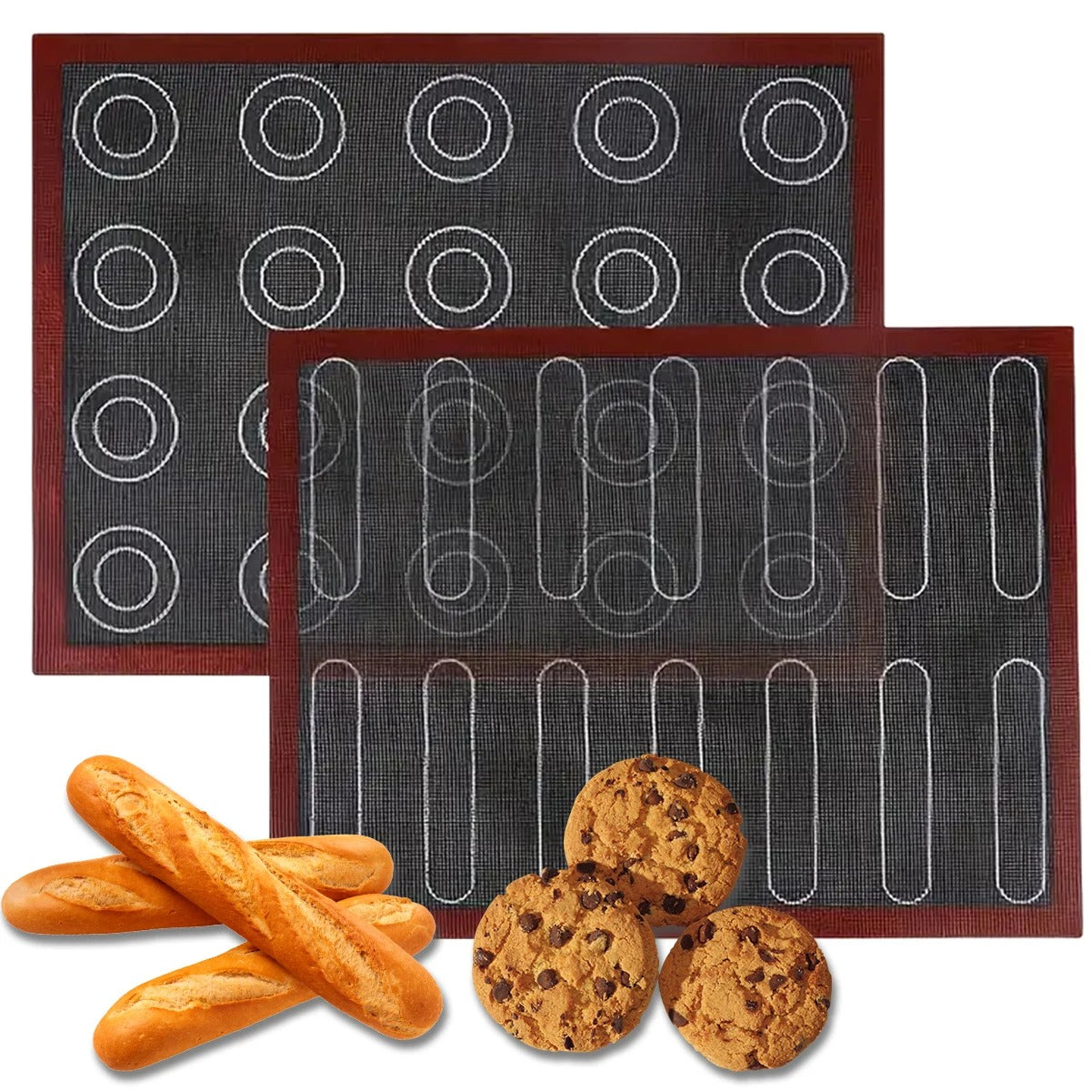 Reusable Silicone Baking Mat for Cookies & Bread