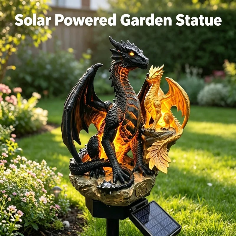Solar Dragon Garden Statue – LED Outdoor Lawn & Patio Decor