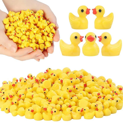 Mini Resin Duck Figurines Set – DIY Crafts