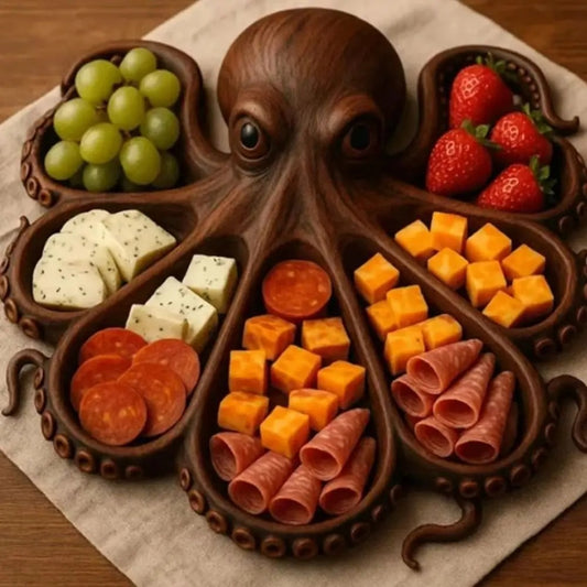 Wooden Octopus Serving Tray
