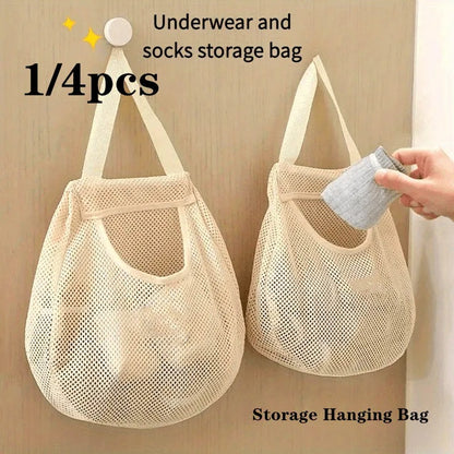 4pc Mesh Hanging Storage Bags