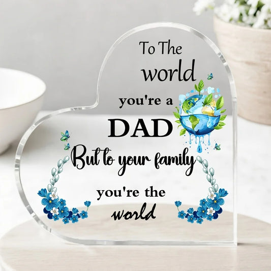 Heart-Shaped Acrylic Dad Keepsake