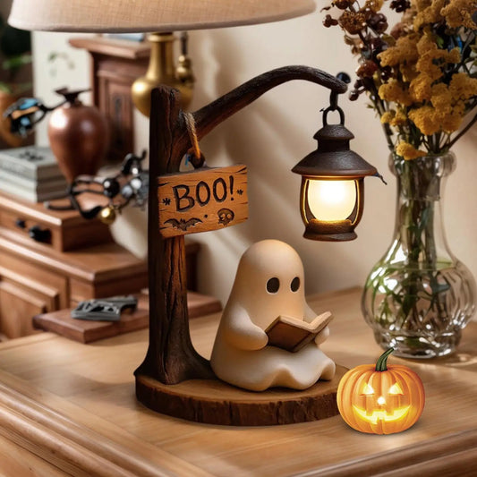 Cute Ghost Reading Night Light