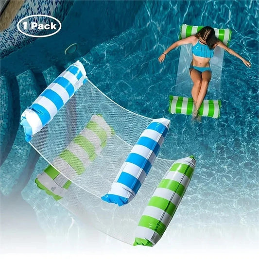 Inflatable Water Hammock Lounger – Floating Pool Recliner Bed