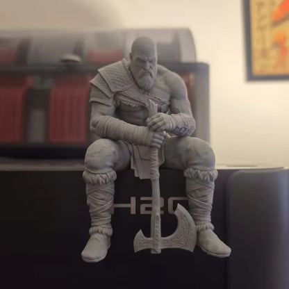 Nordic Warrior Pedestal Statue