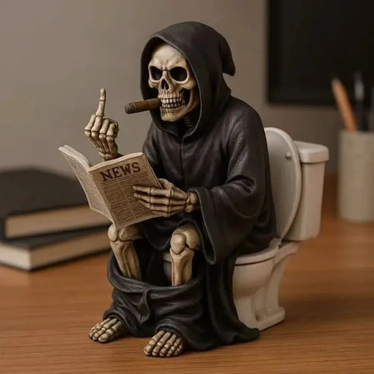Grim Reaper Toilet Figurine
