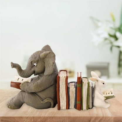 Elephant & Rabbit Bookend Set