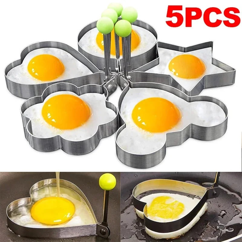 Stainless Steel Egg & Pancake Ring (5Pieces)