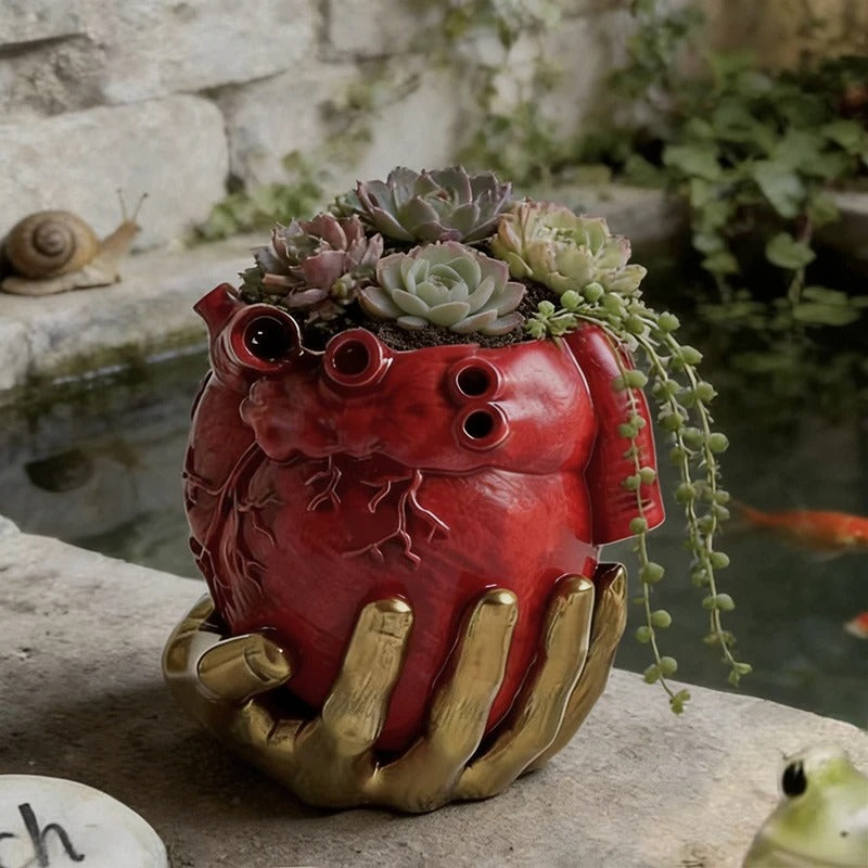 Heart in Hand Succulent Planter