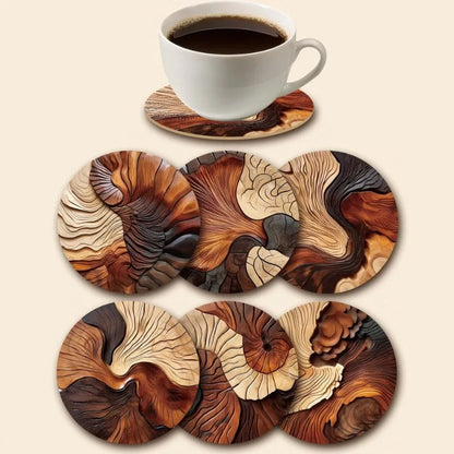 Unique Wooden Coasters - Set of 6