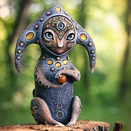 Three-Eyed Fantasy Creature Figurine