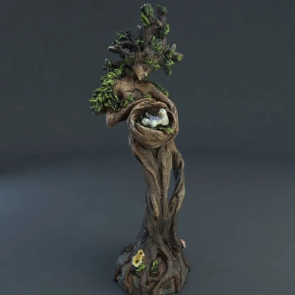 Natural Forest Goddess Bird Statue - Desktop & Garden Decor