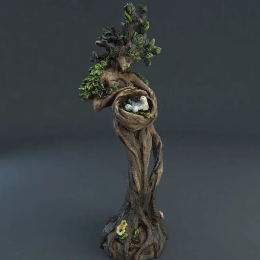 Natural Forest Goddess Bird Statue - Desktop & Garden Decor