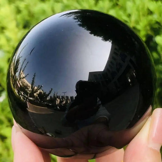 Natural Black Obsidian Sphere – Healing Crystal