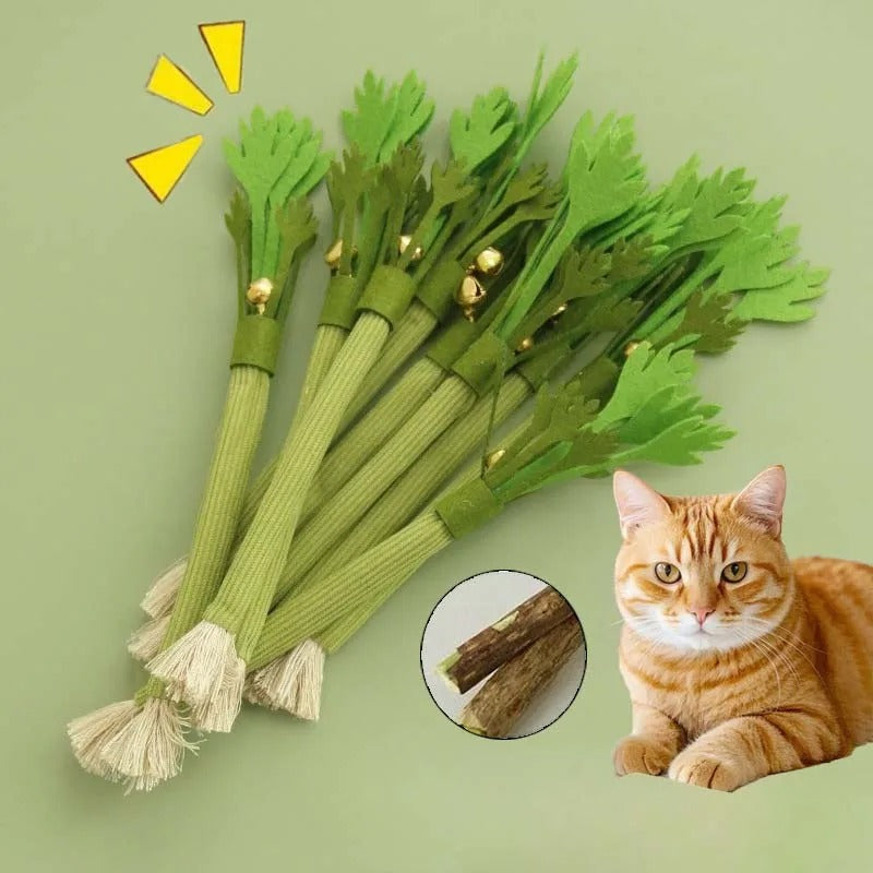 Catnip Chew Sticks with Bells – 2 Pack