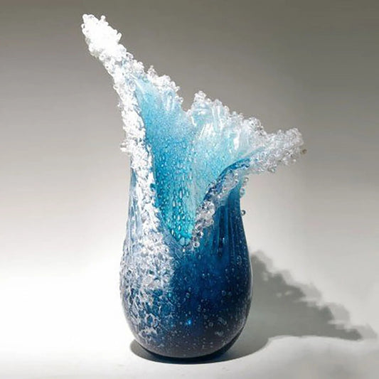 Creative Ocean Wave Resin Vase