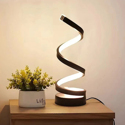 Spiral LED Bedside Table Lamp