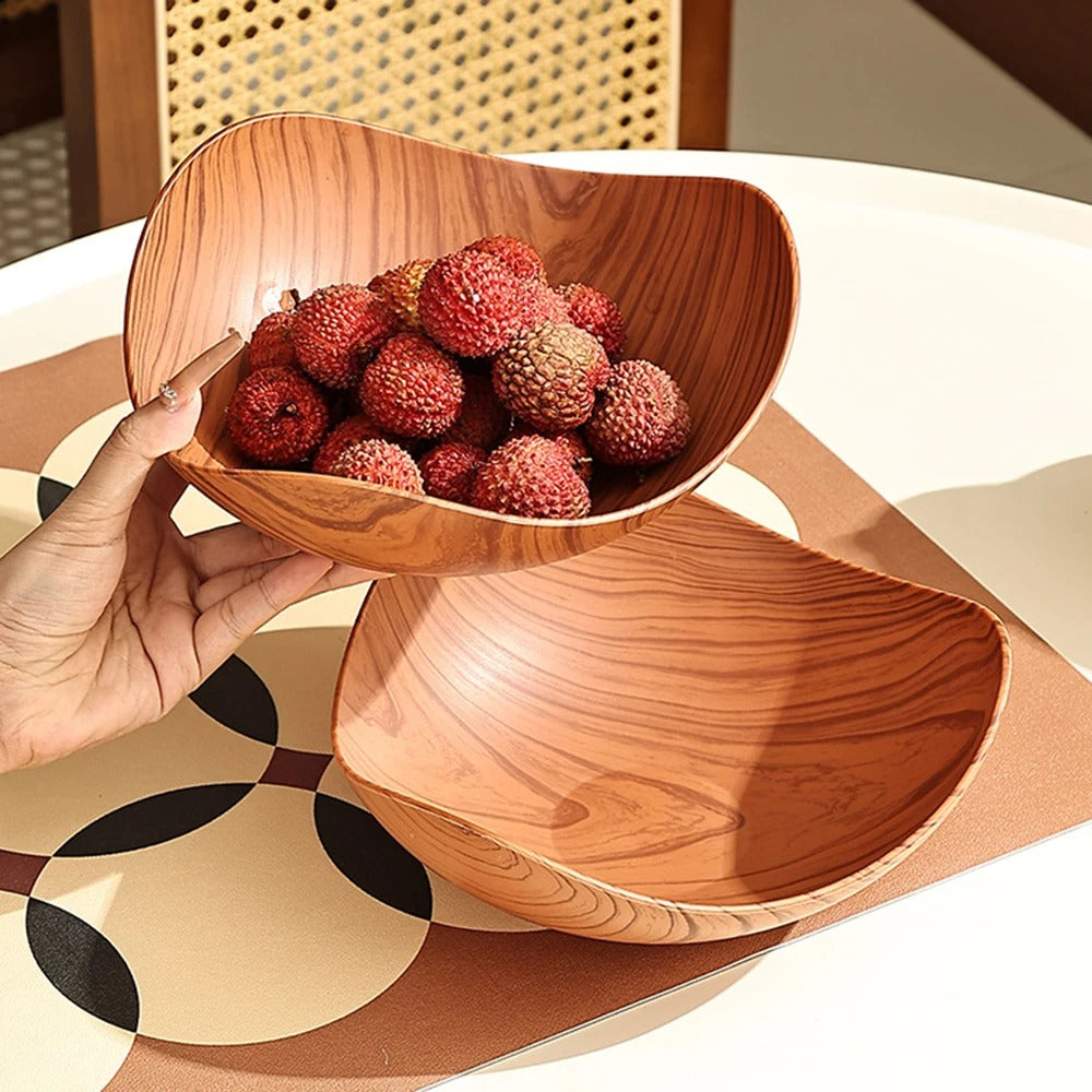 Imitation Wood Grain Fruit Plate