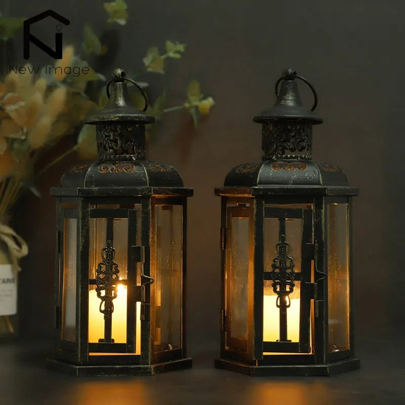 Vintage Nordic Hanging Candle Lantern