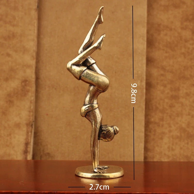 Mini Yoga Pose Brass Figurine