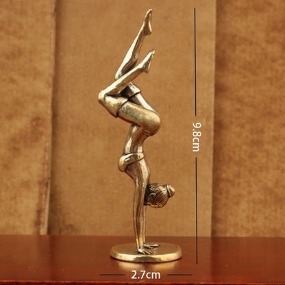 Mini Yoga Pose Brass Figurine