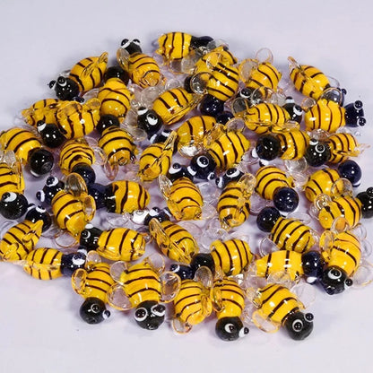 20pcs Mini Glass Bees  for  DIY Crafts