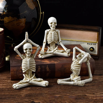 Yoga Skeleton Figurine Collection - 4Pcs