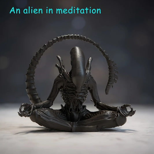 Alien Meditation Statue