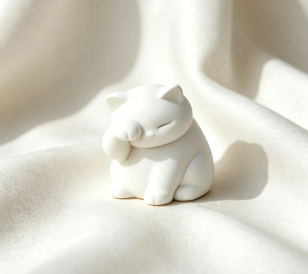 Sleepy Cat Figurine