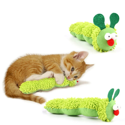 Catnip Caterpillar Toy – Plush Chew & Kick Toy for Kittens