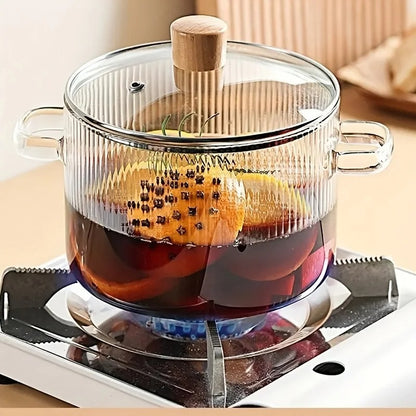 Glass Cooking Pot with Lid