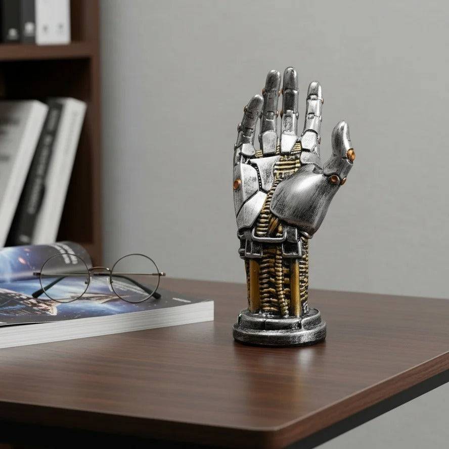 Futuristic Mechanical Hand Sculpture
