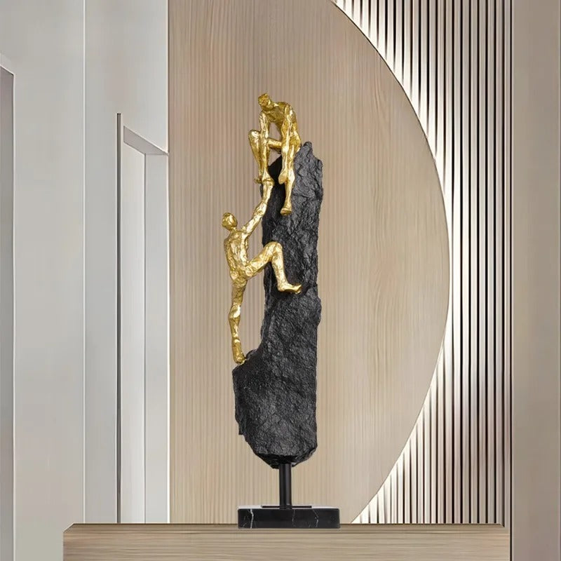 Never Give Up Climbing Sculpture