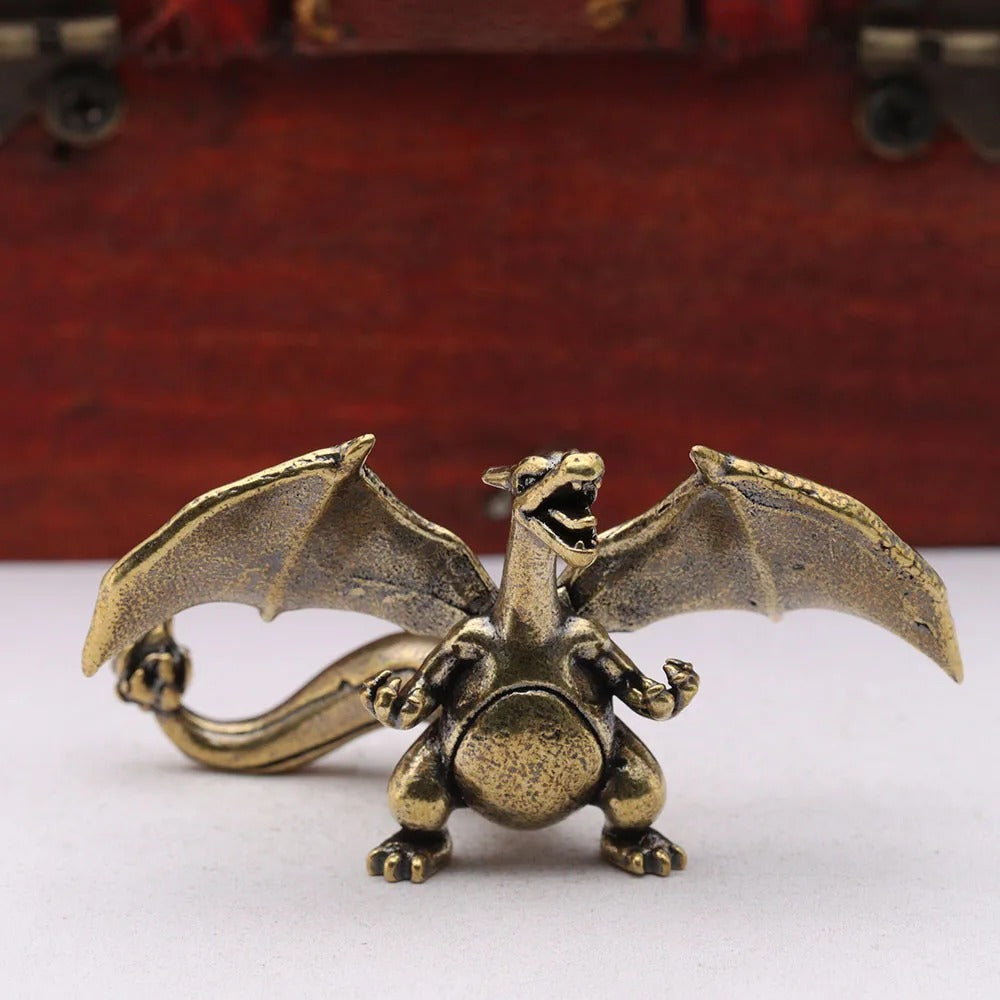 Roaring Bronze Dragon Figurine