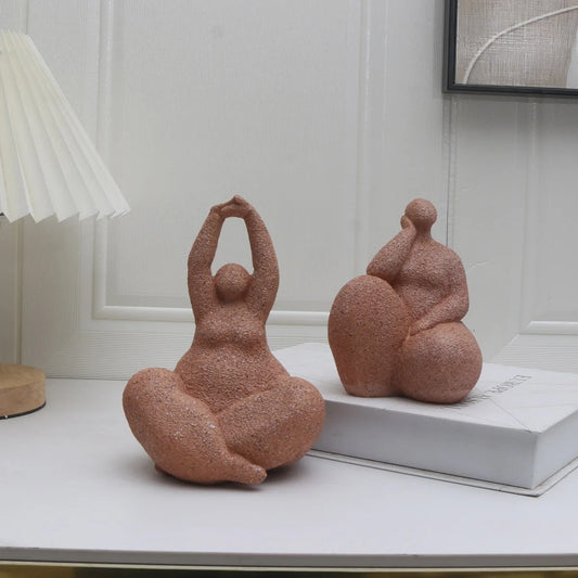 Abstract Curvy Woman Sculpture - 3(PCS)
