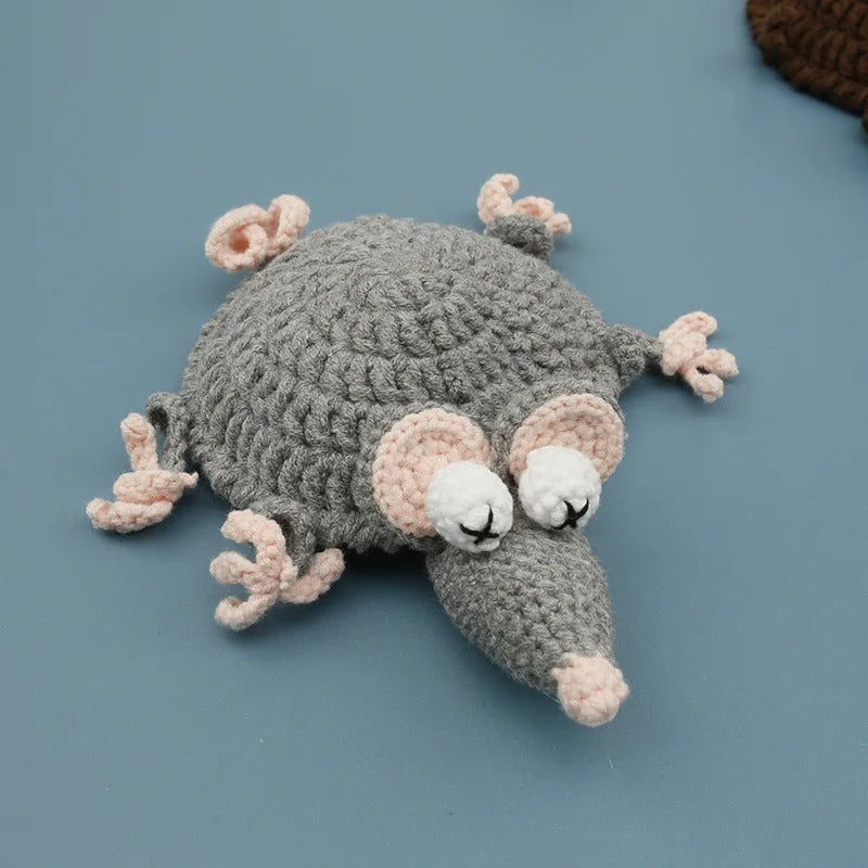 2 Matching Animal Crochet Cup Coasters