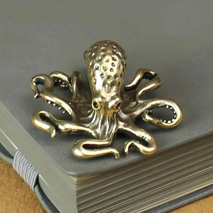 Antique Brass Octopus Figurine