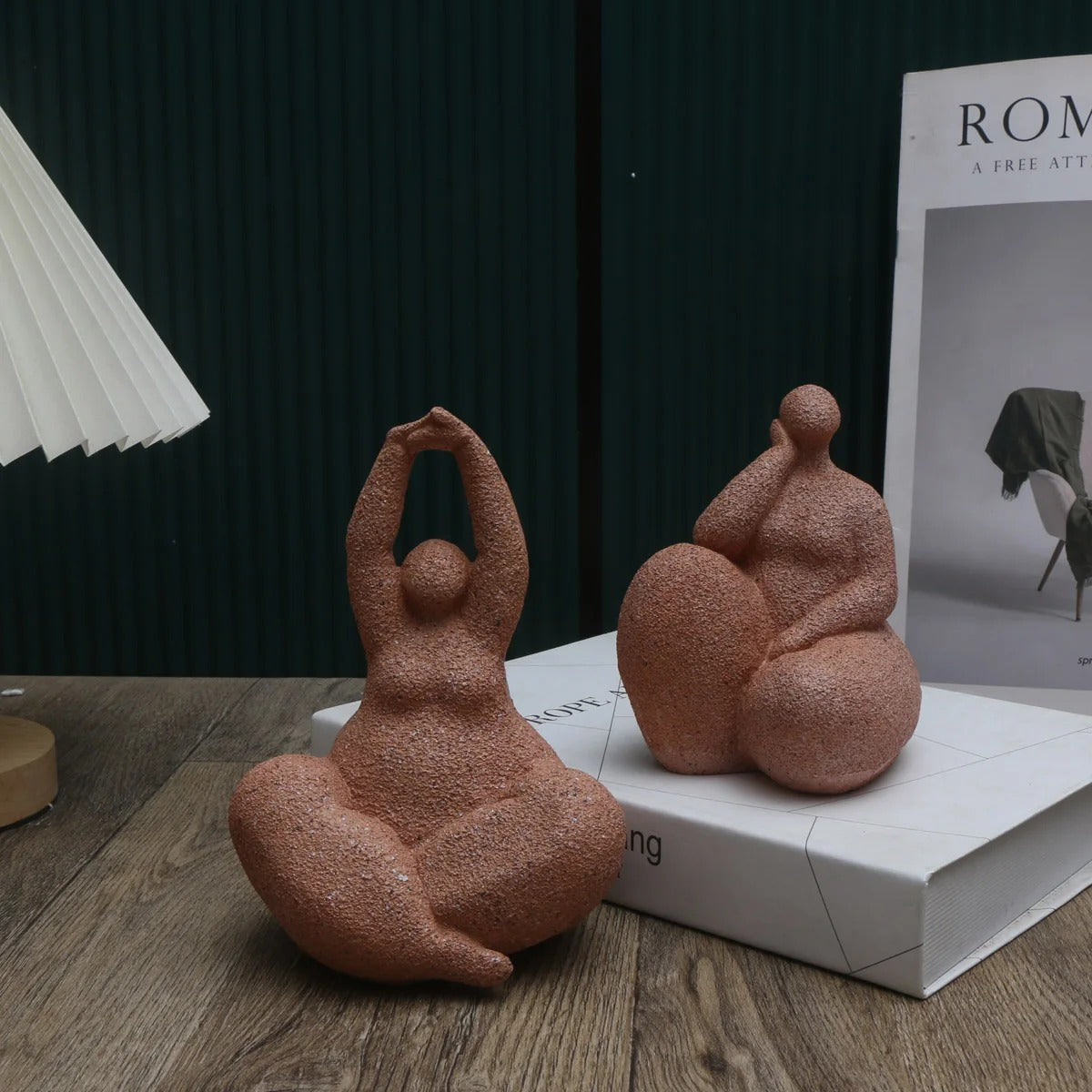 Abstract Curvy Woman Sculpture - 3(PCS)