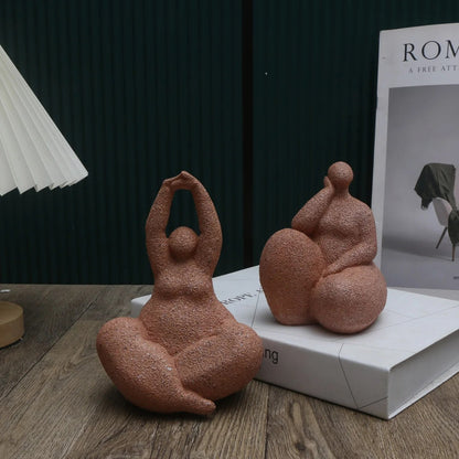 Abstract Curvy Woman Sculpture - 3(PCS)