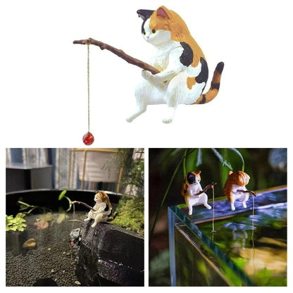 Fishing Cat Resin Figurine - All Pieces Included