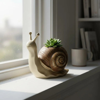 Charming Snail Succulent Planter
