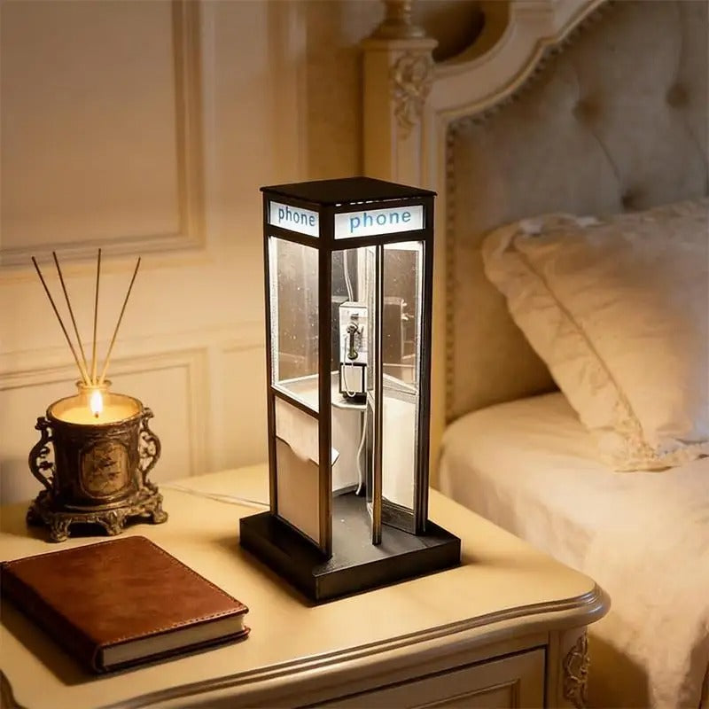 Vintage Phone Booth With Light