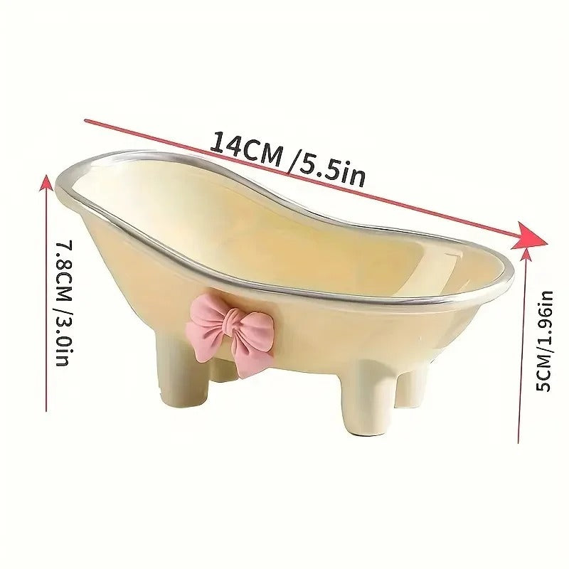 2Pcs Bathtub Style Soap Holder Tray