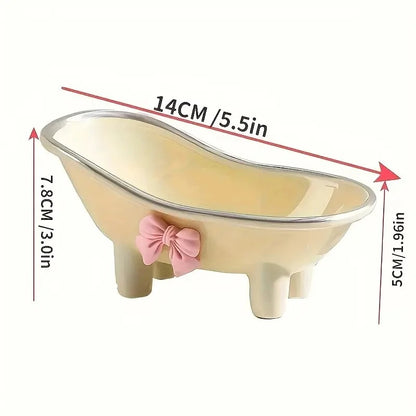2Pcs Bathtub Style Soap Holder Tray