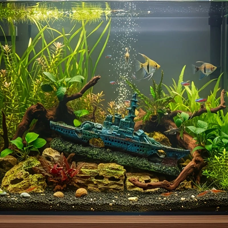 Sunken Ship Aquarium Decoration