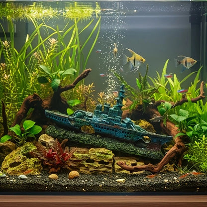 Sunken Ship Aquarium Decoration