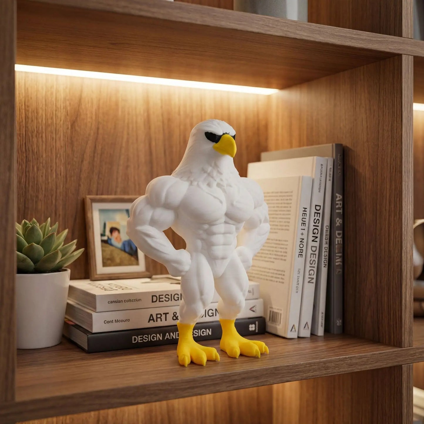 Muscle Eagle Figurine with Sunglasses