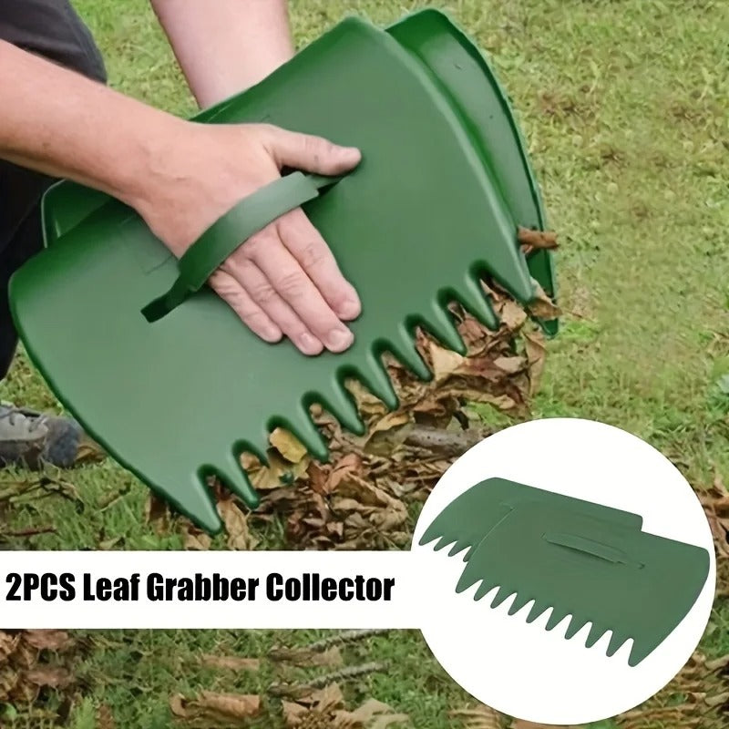 2-Pack Leaf Grabber Scoops – Handheld Lawn & Yard Cleanup Tool